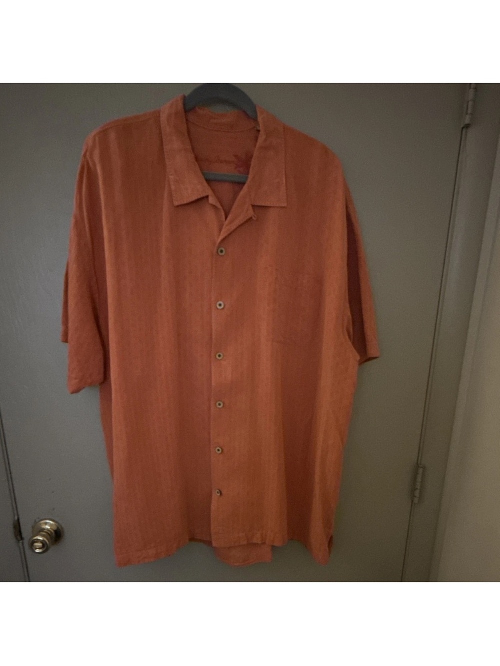 Tommy Bahama Short-Sleeve Button-Down Shirt in Rust
